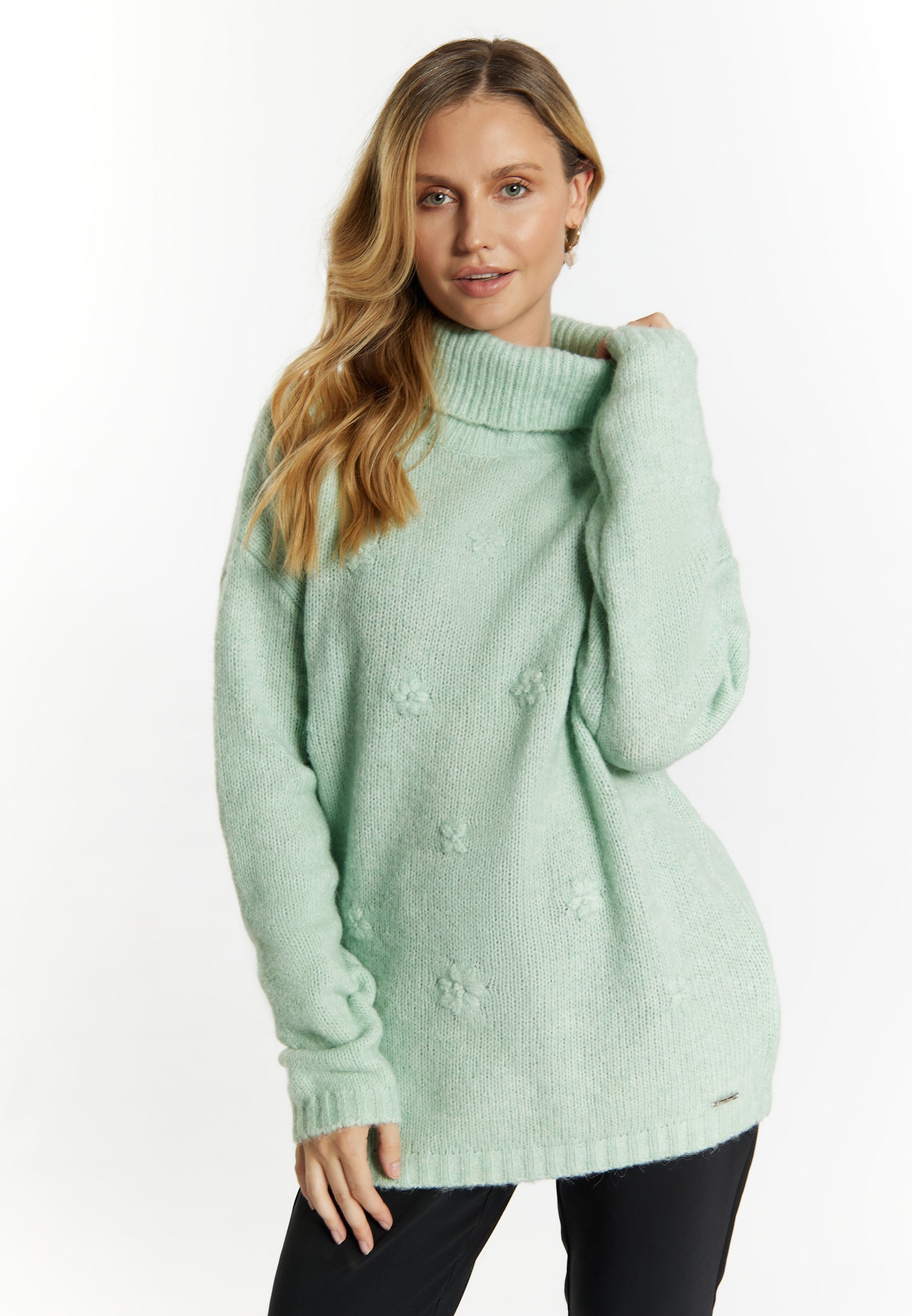 usha women's turtleneck sweater