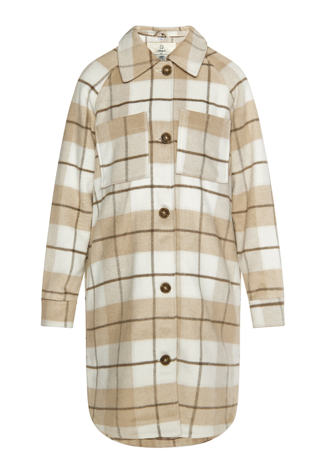 DreiMaster Vintage Women's Shirt Jacket With A Checked Pattern