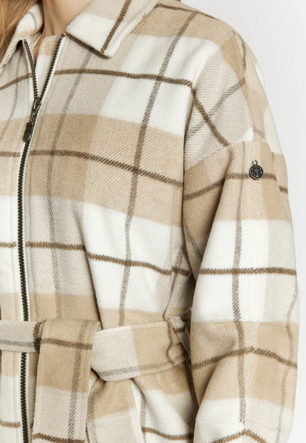 DreiMaster Vintage Women's Transitional Jacket With A Checked Pattern