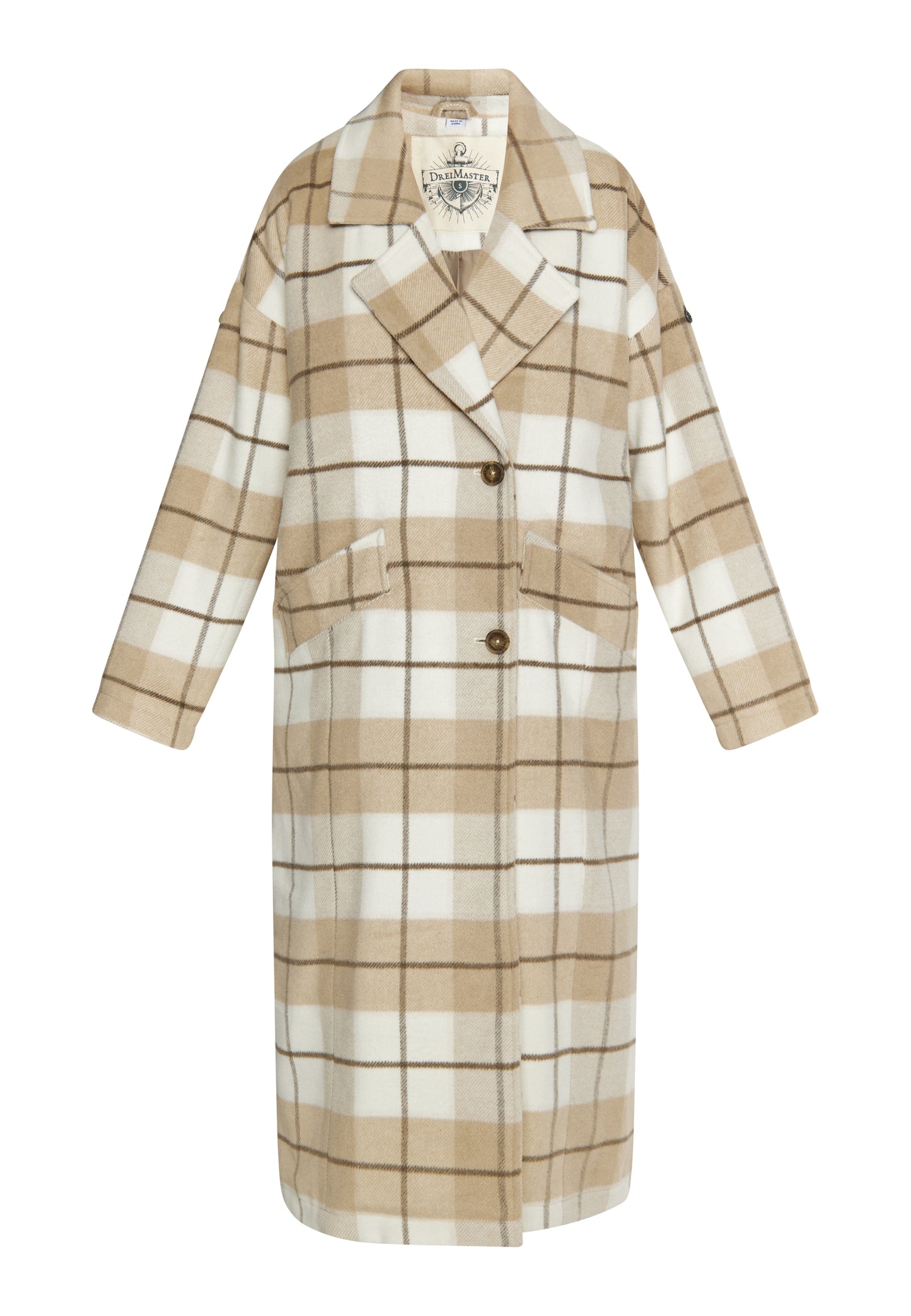 DreiMaster Vintage women's transitional coat in a checked design