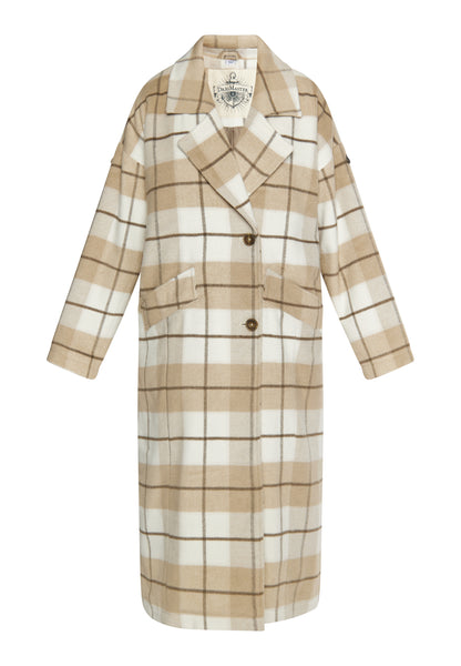 DreiMaster Vintage women's transitional coat in a checked design