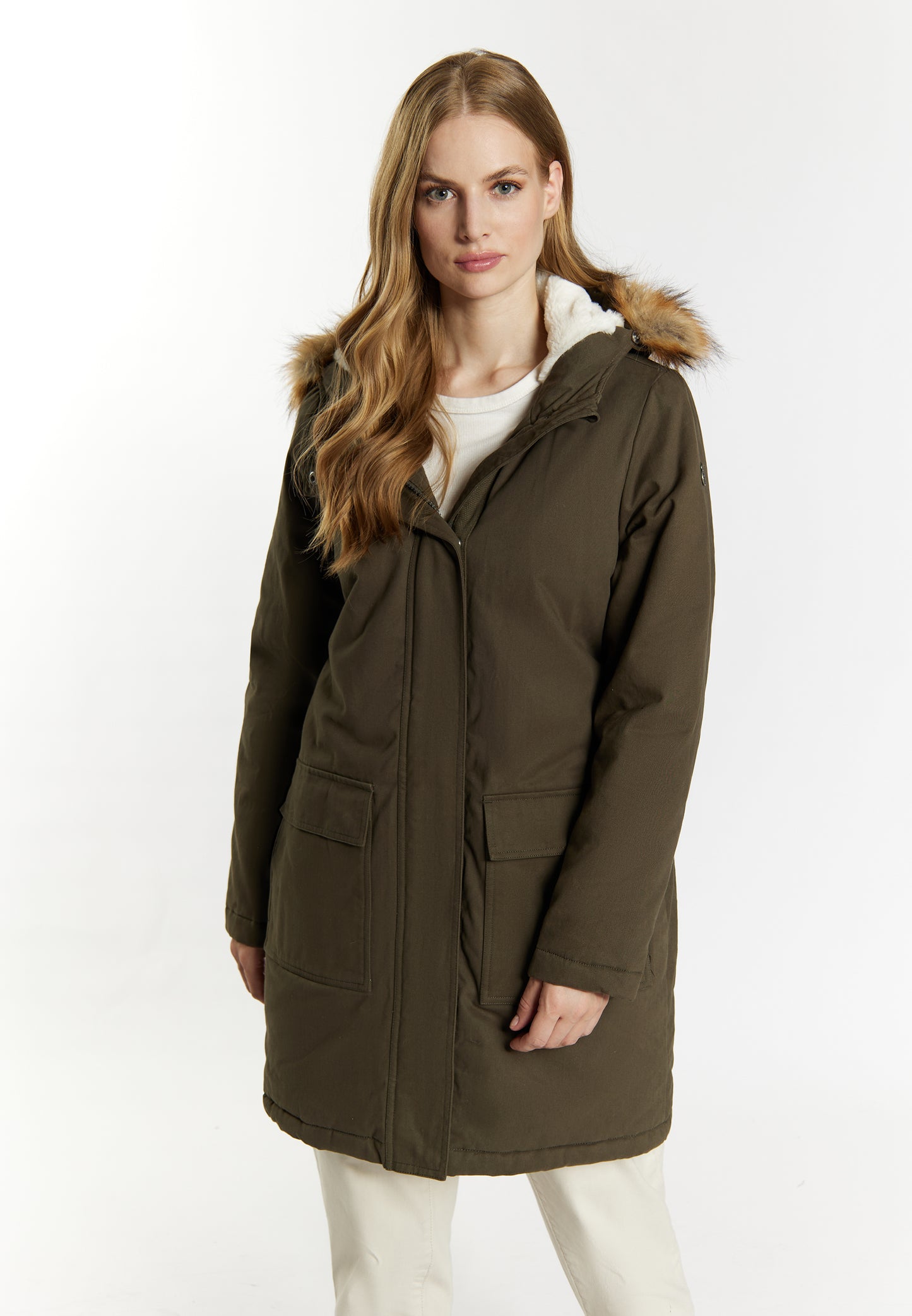 DreiMaster Vintage women's winter parka + shopping bag set