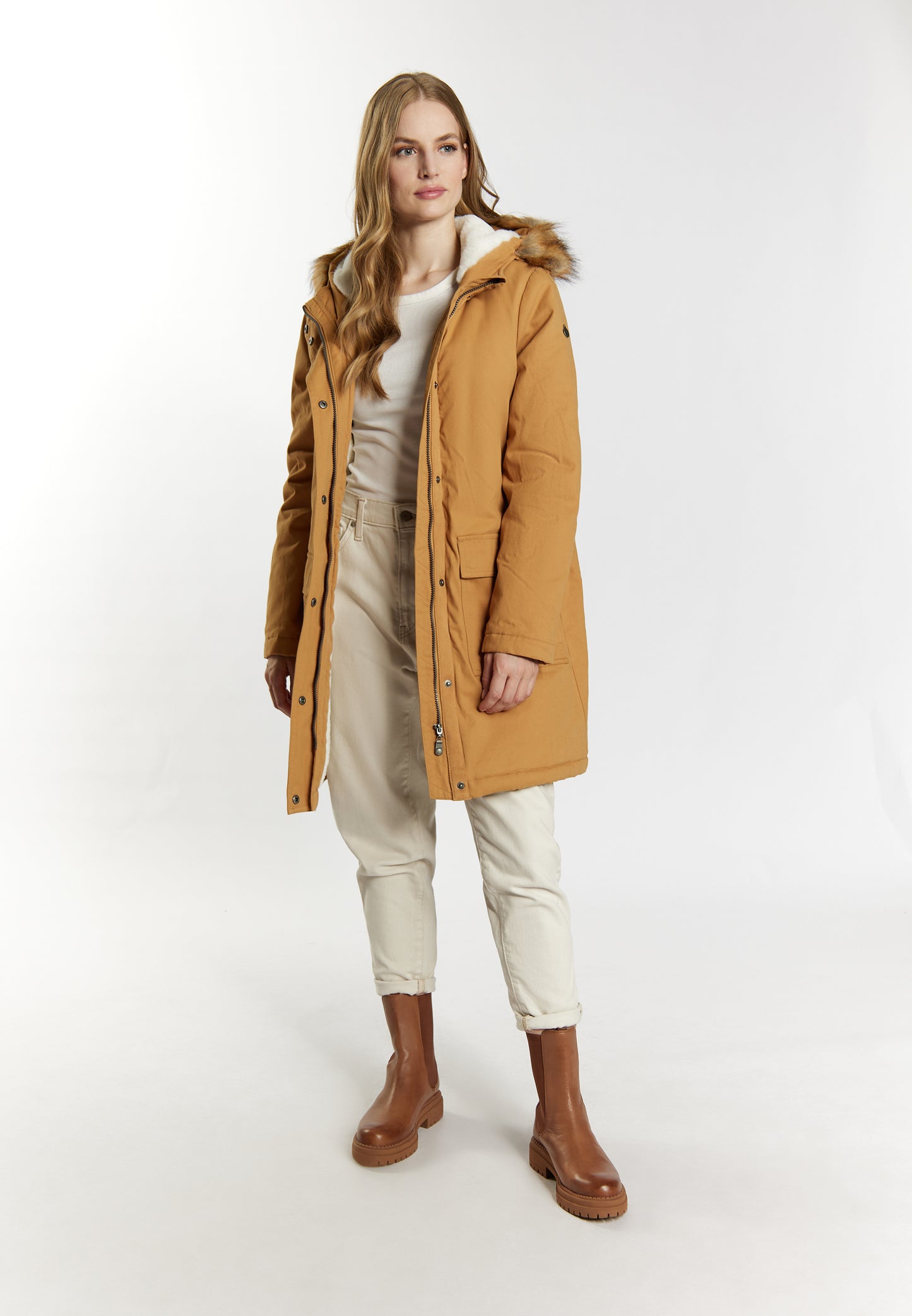 DreiMaster Vintage women's winter parka + shopping bag set