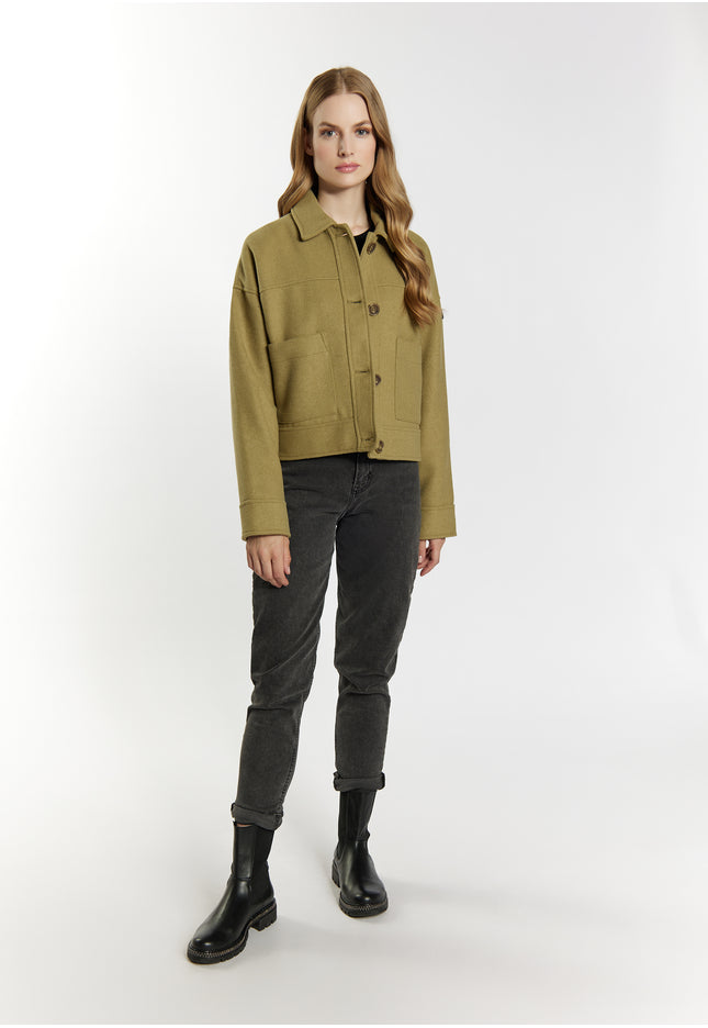 DreiMaster Vintage Women's Transitional Jacket Made From A Wool Blend
