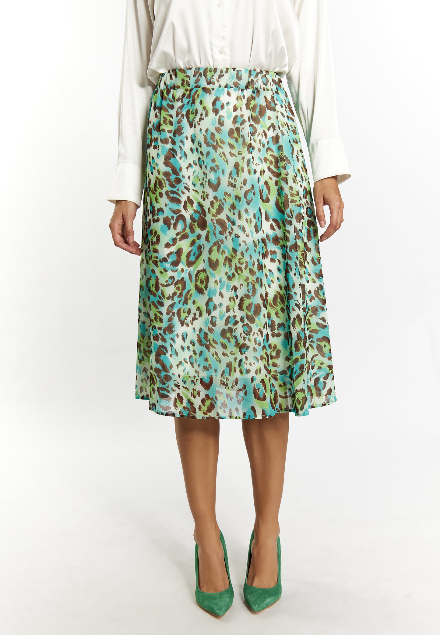faina women's skirt with leopard print
