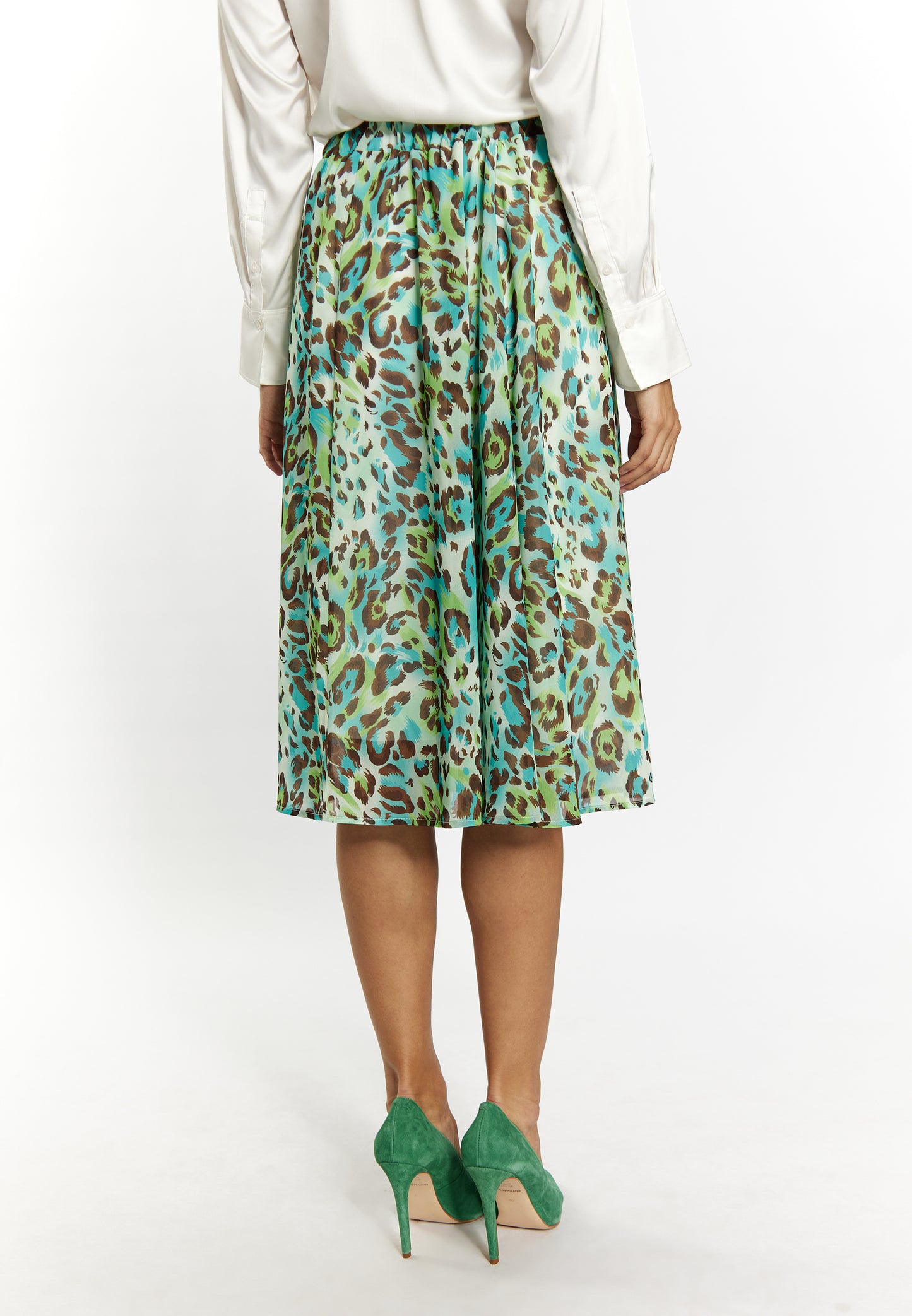 faina women's skirt with leopard print