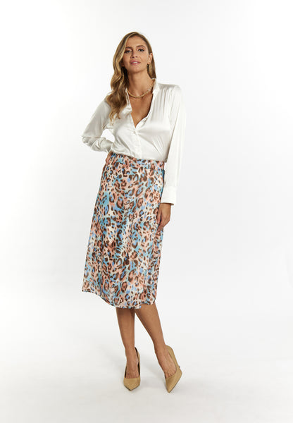 faina women's skirt with leopard print