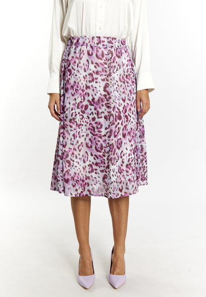 faina women's skirt with leopard print