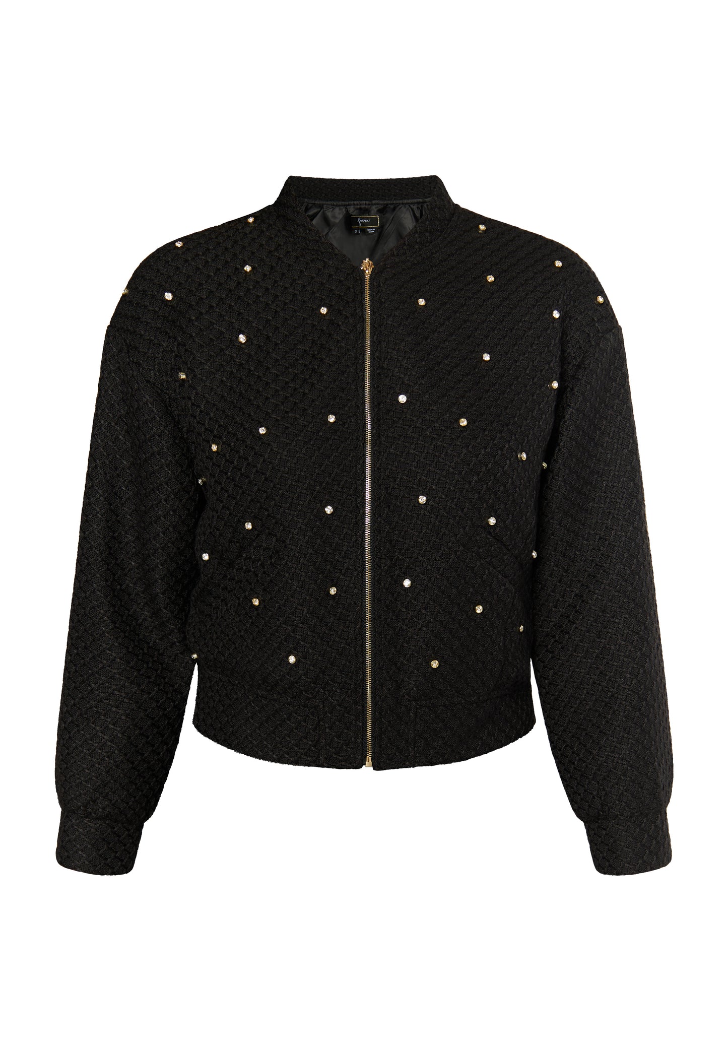 faina women's boucé jacket with rhinestones