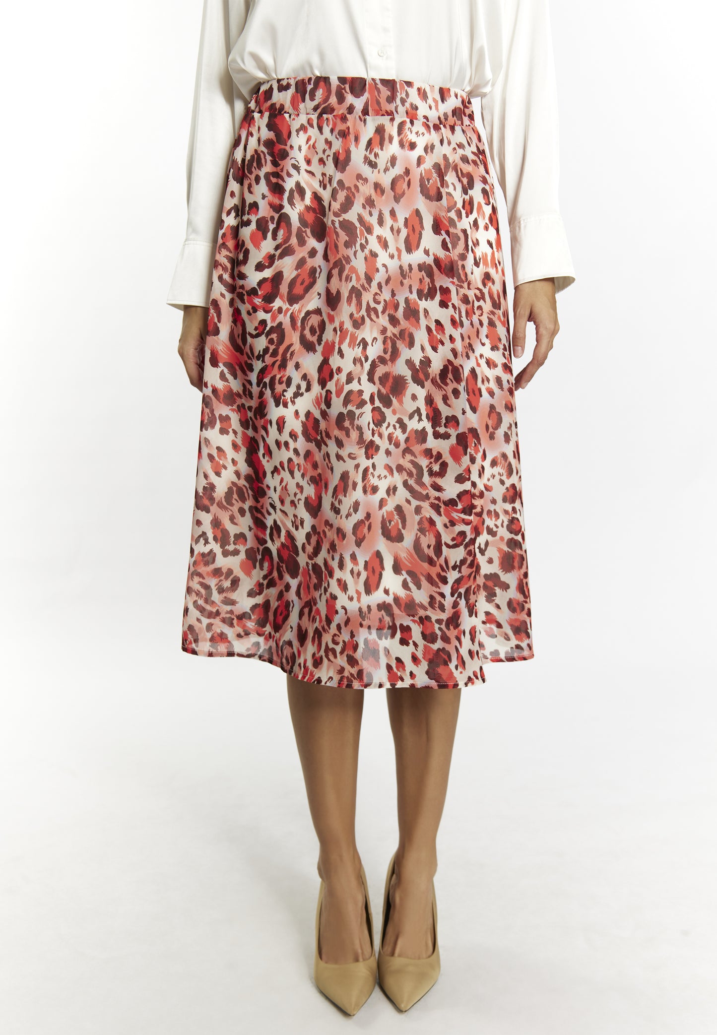 faina women's skirt with leopard print
