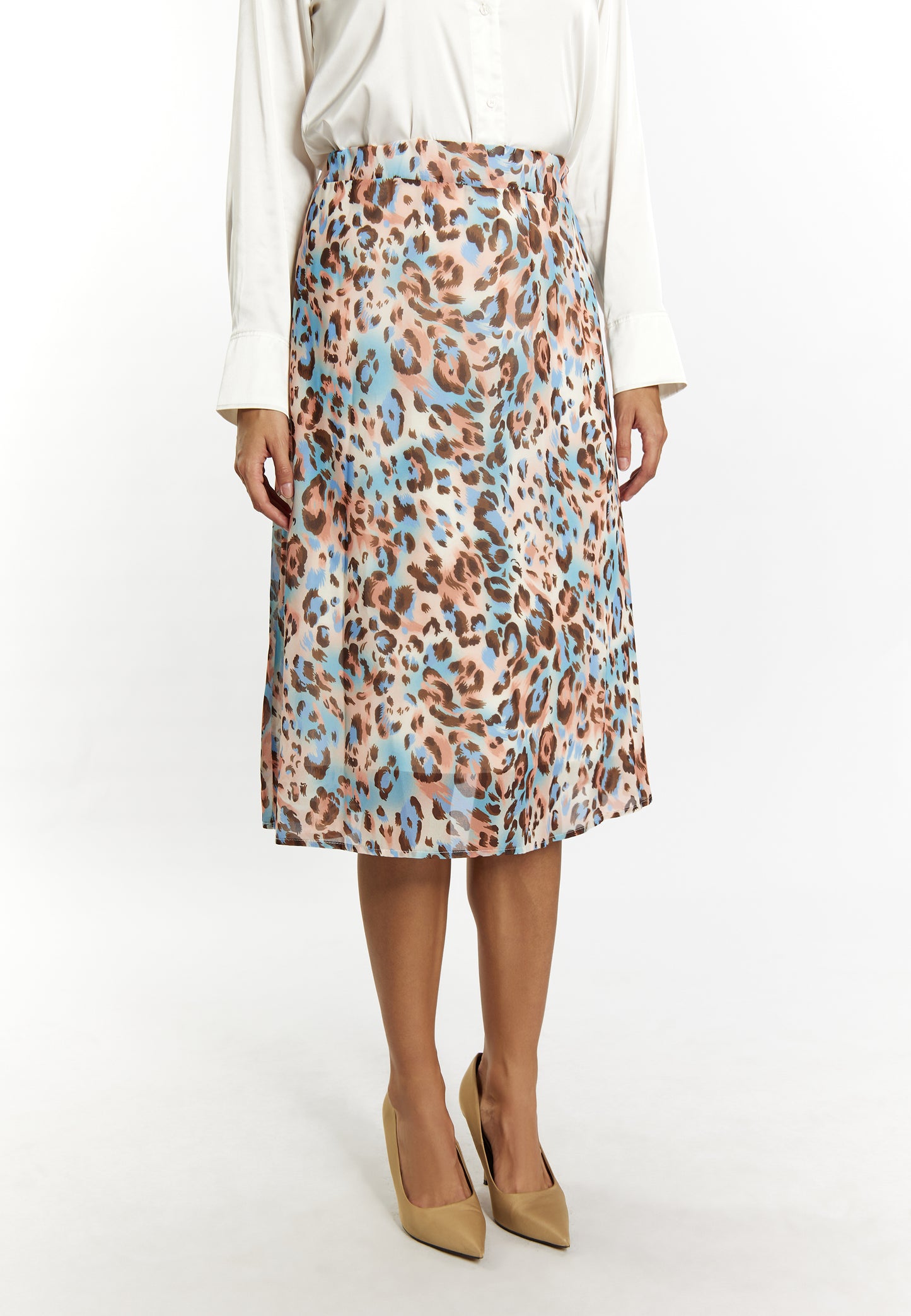 faina women's skirt with leopard print