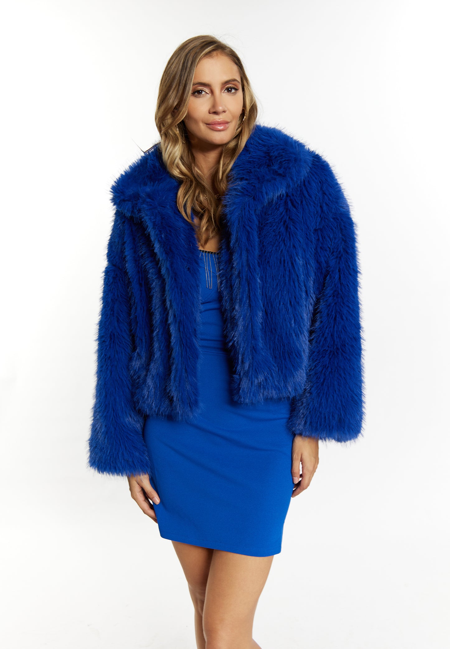 faina women's faux fur blouson