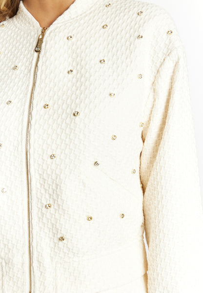 faina women's boucé jacket with rhinestones