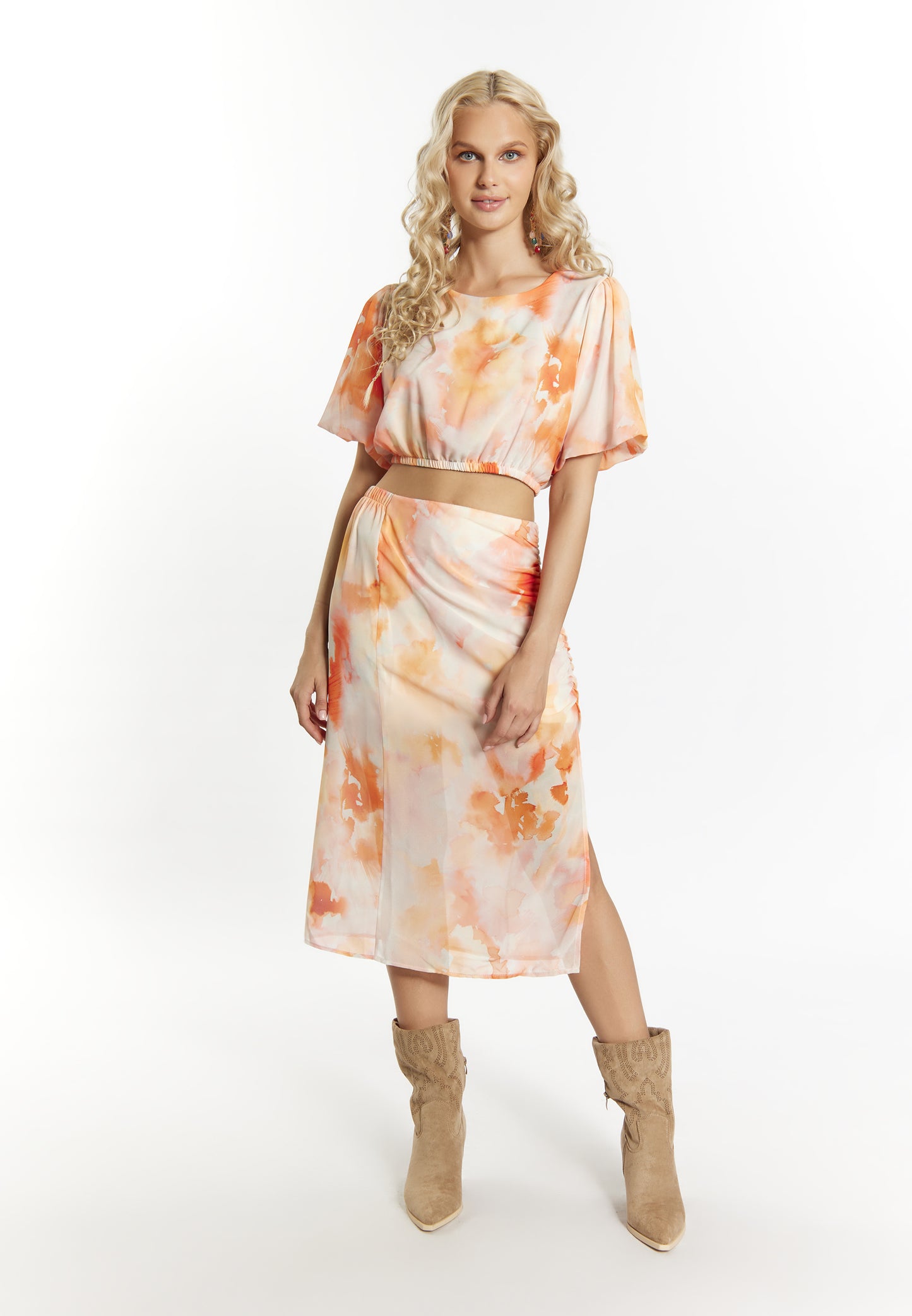 IZIA women's blouse with a tie dye pattern