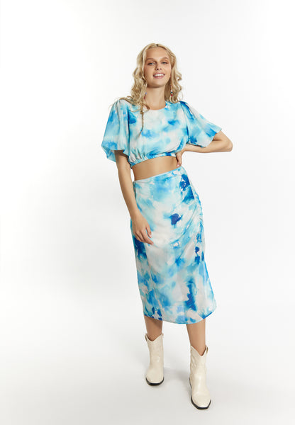 IZIA women's blouse with a tie dye pattern