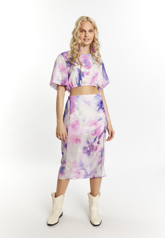 IZIA women's blouse with a tie dye pattern