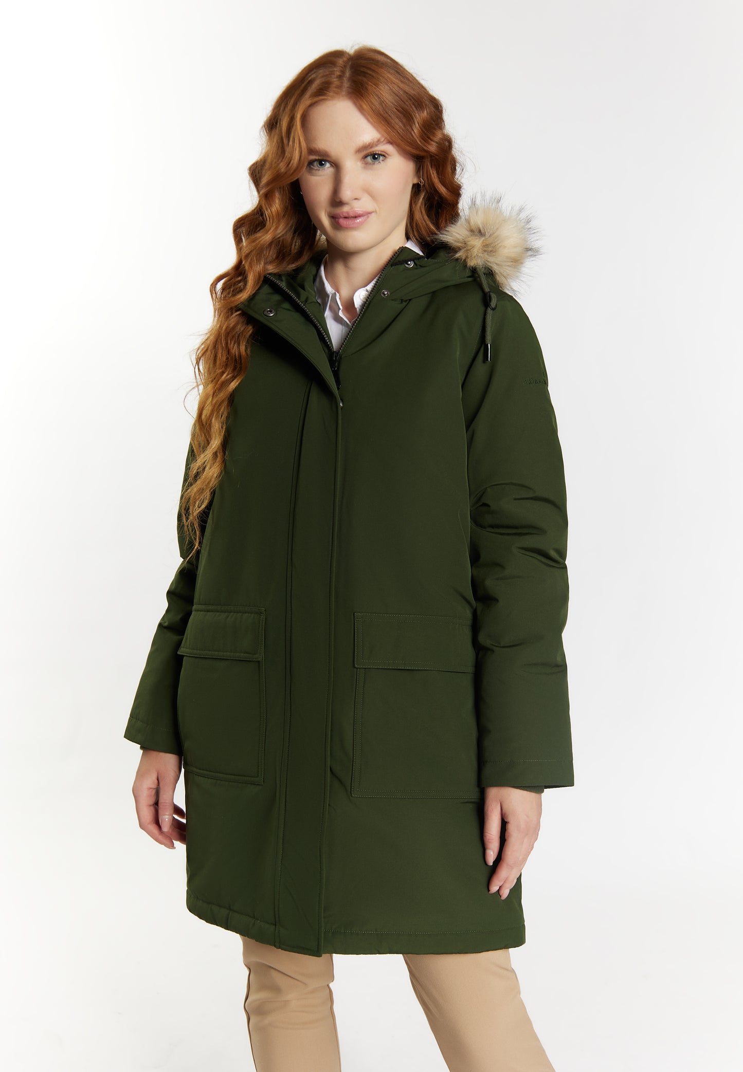 DreiMaster Klassik women's winter parka with faux fur