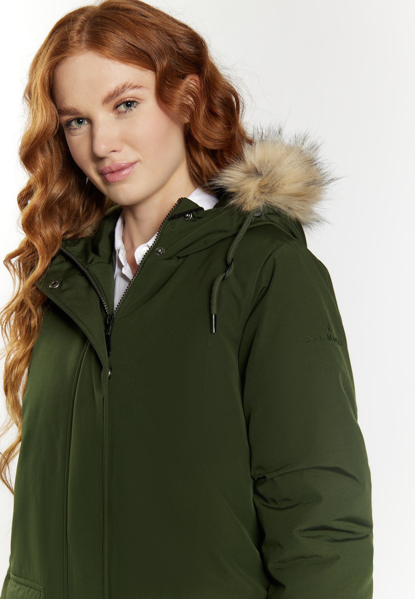 DreiMaster Klassik women's winter parka with faux fur