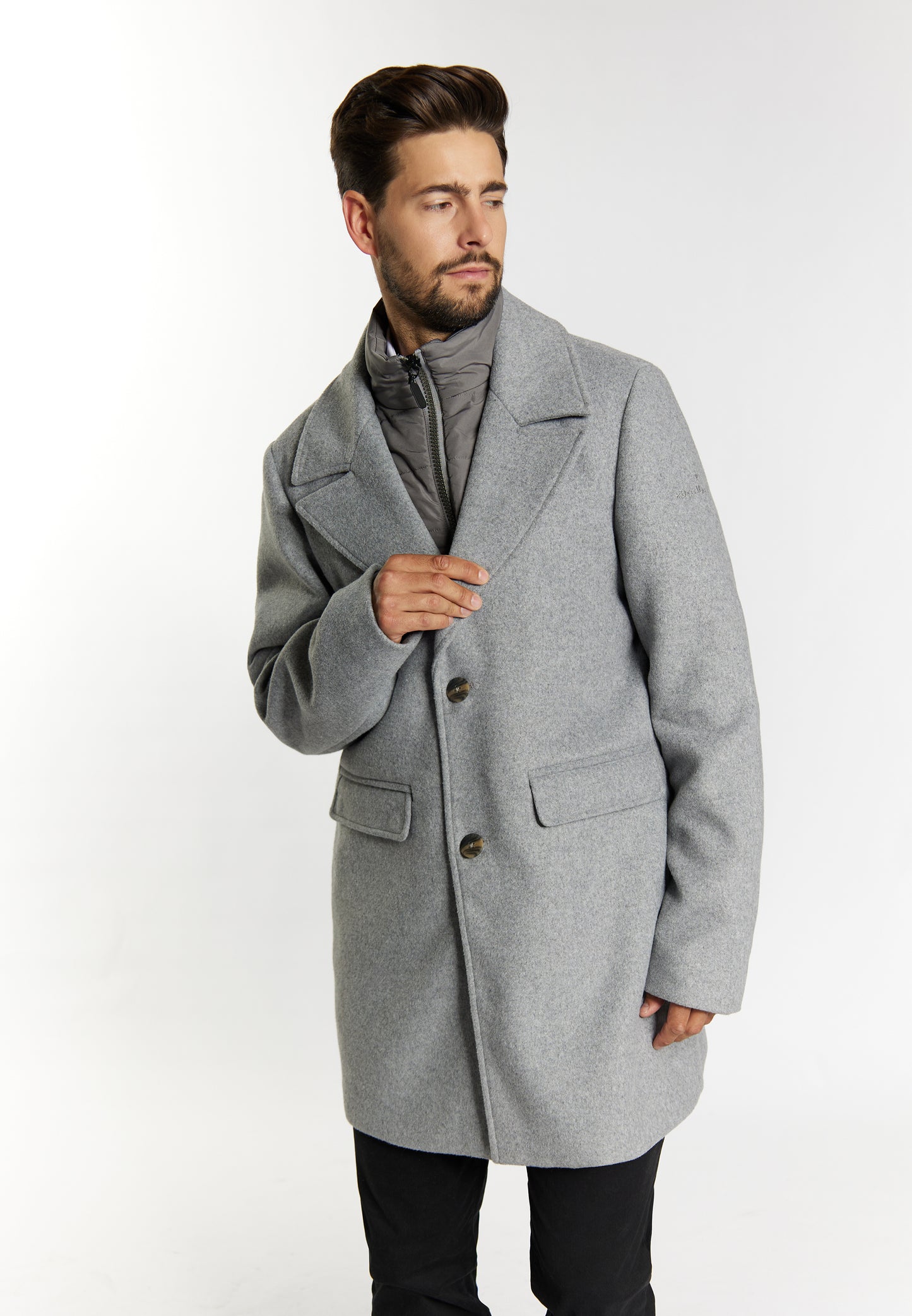 DreiMaster Klassik men's transitional coat made of wool blend