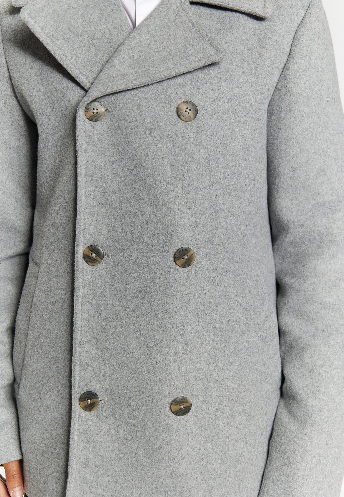 DreiMaster Klassik men's wool blend pea coat