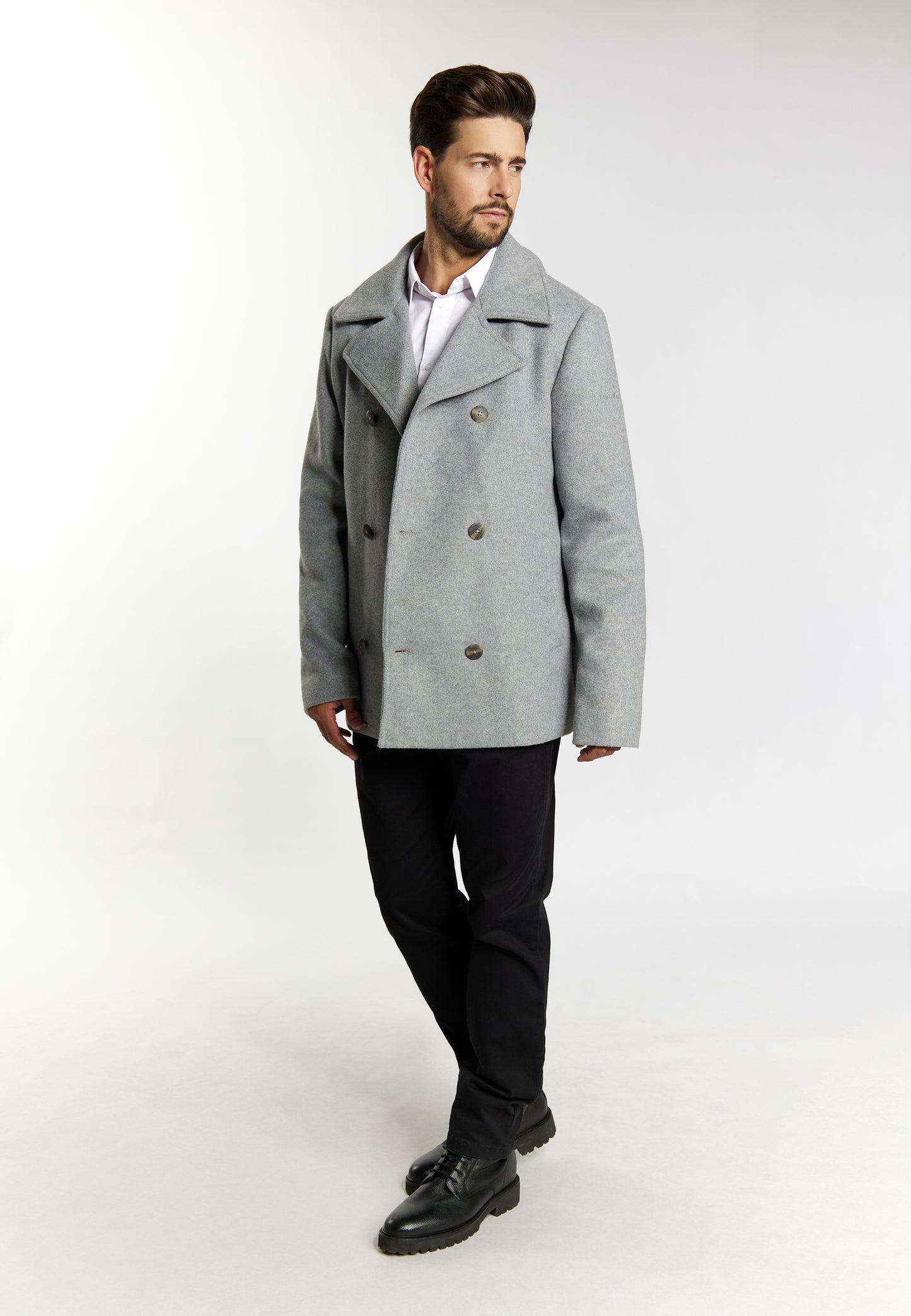 DreiMaster Klassik men's wool blend pea coat