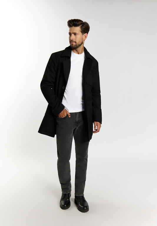 DreiMaster Vintage men's short wool blend coat