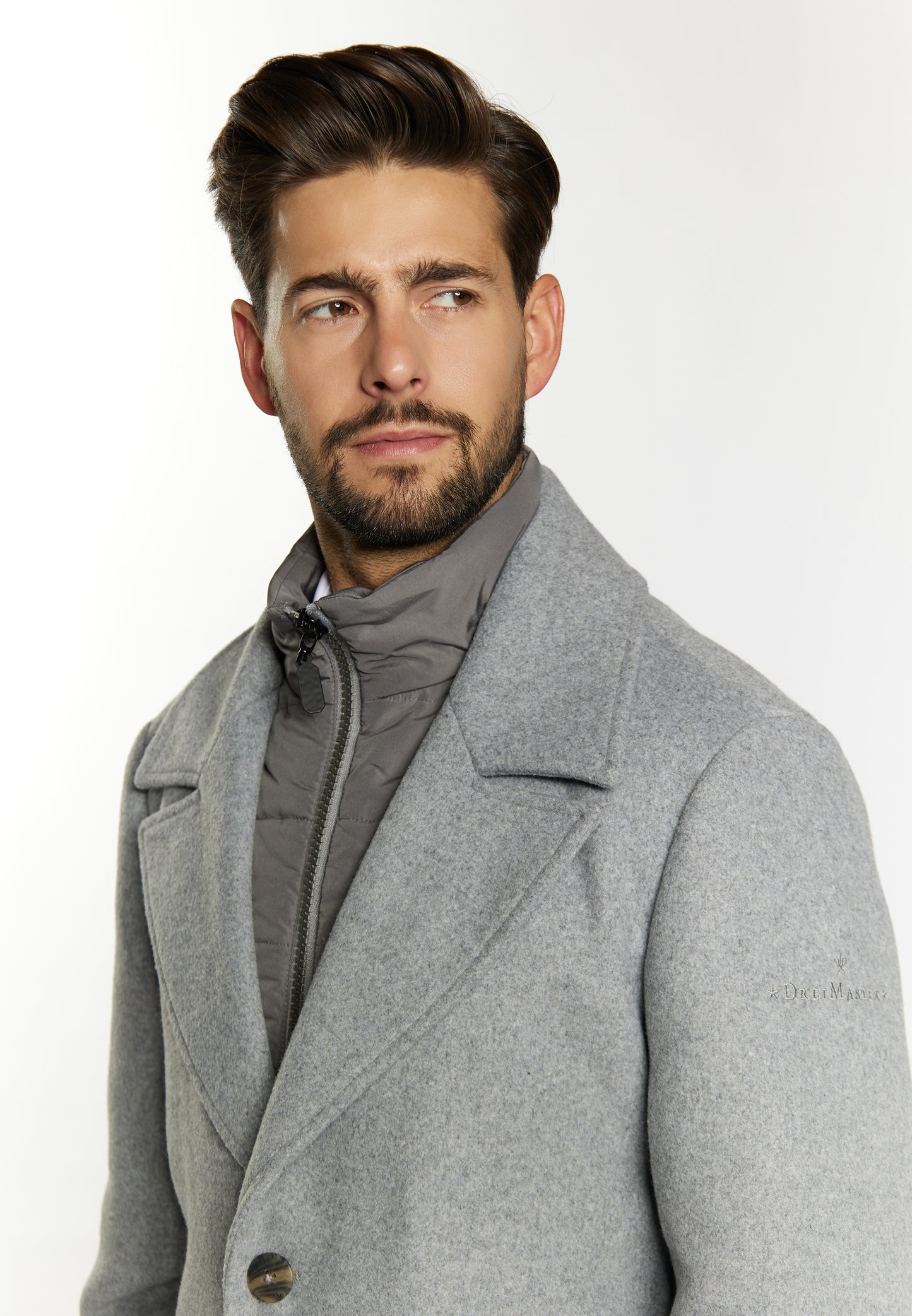DreiMaster Klassik men's transitional coat made of wool blend