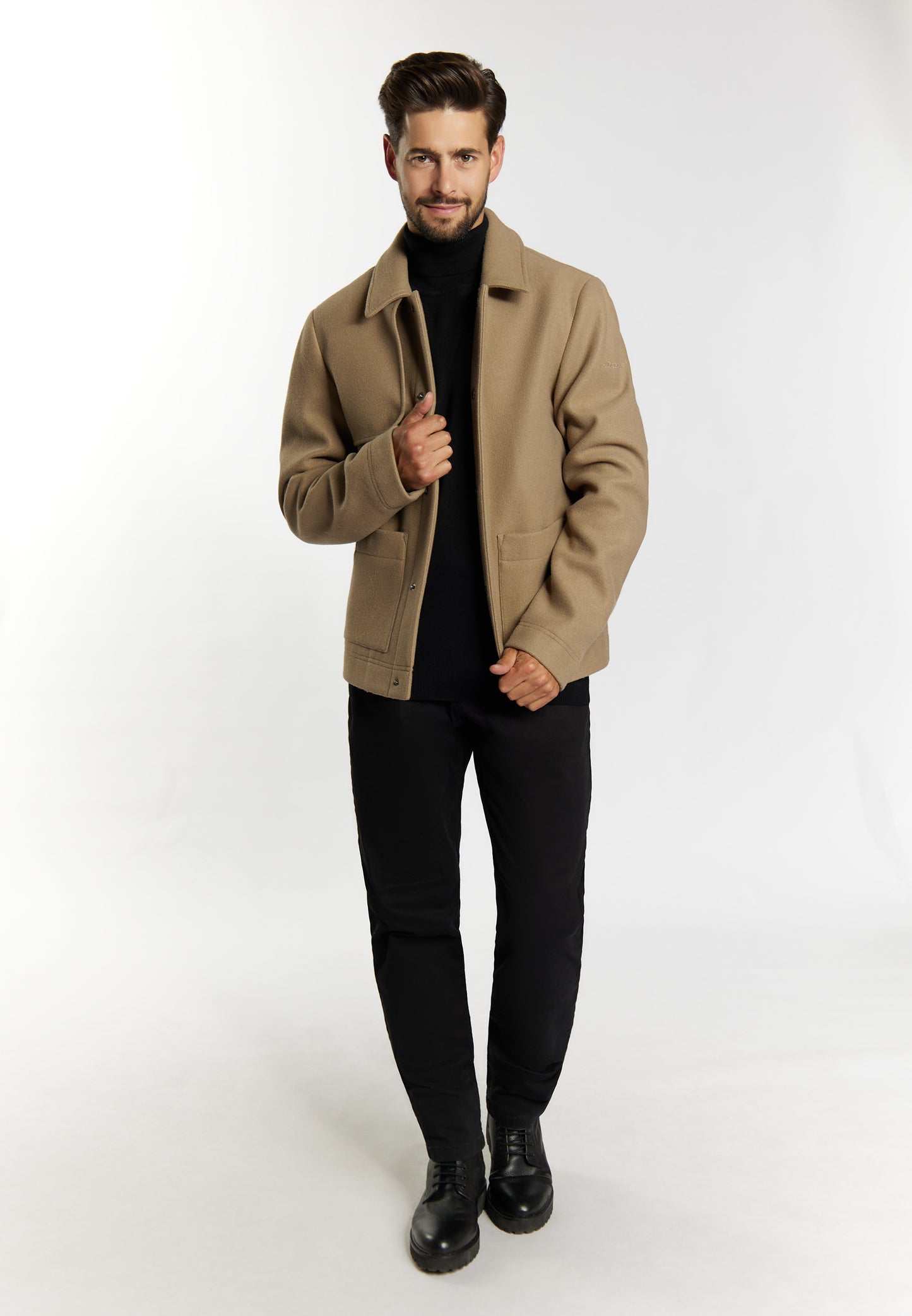 DreiMaster Klassik men's transitional jacket in a wool look