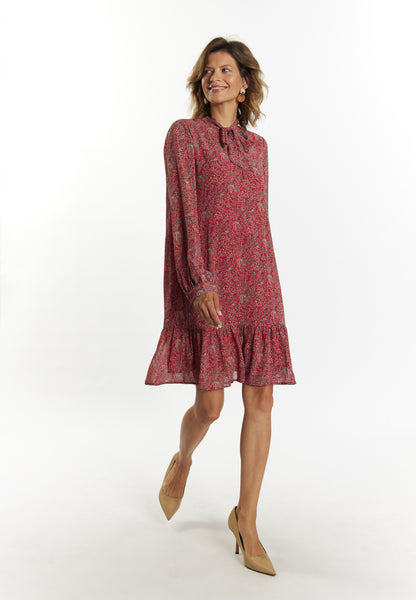 usha women's midi dress with floral print