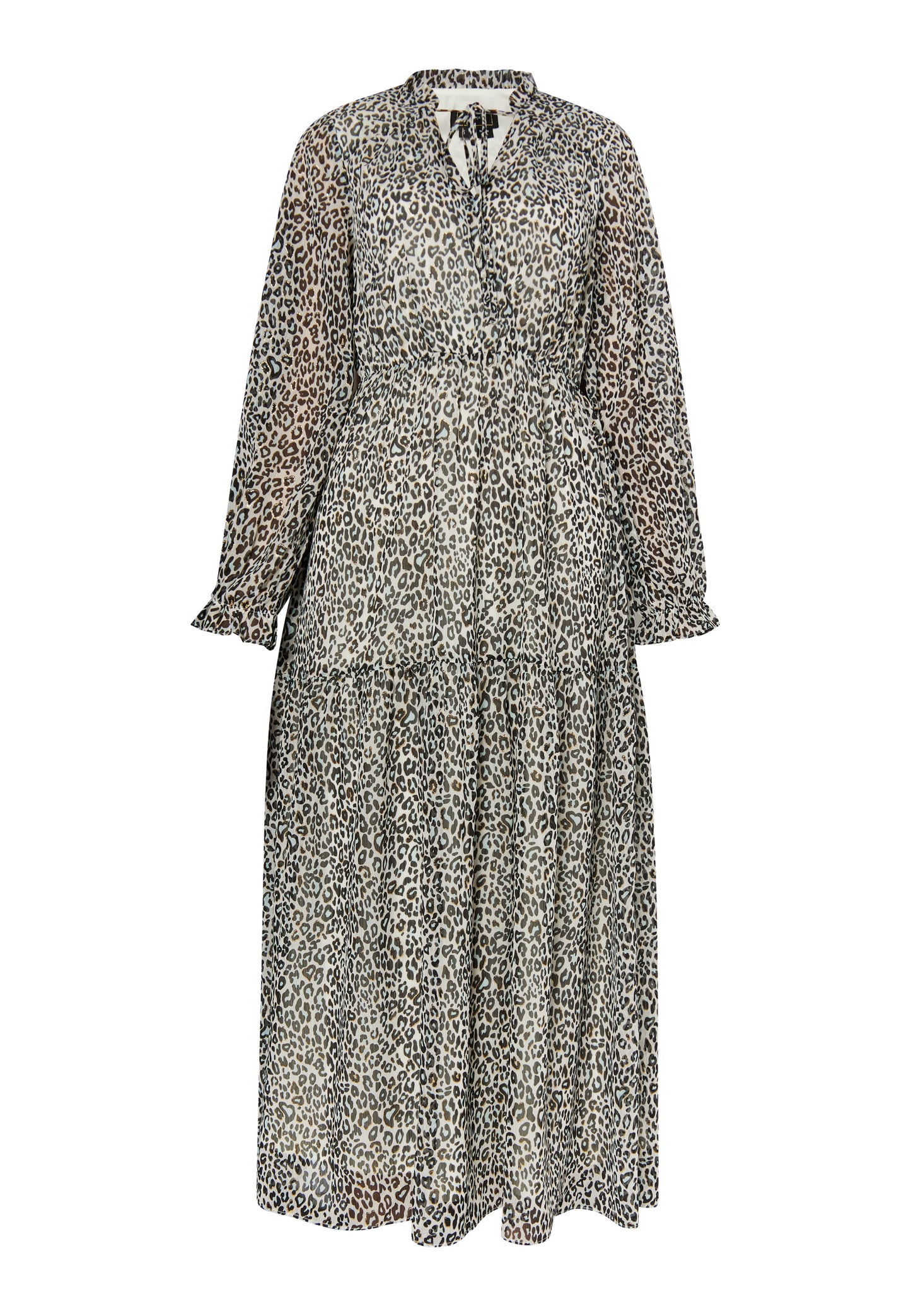 faina women's maxi dress leopard print