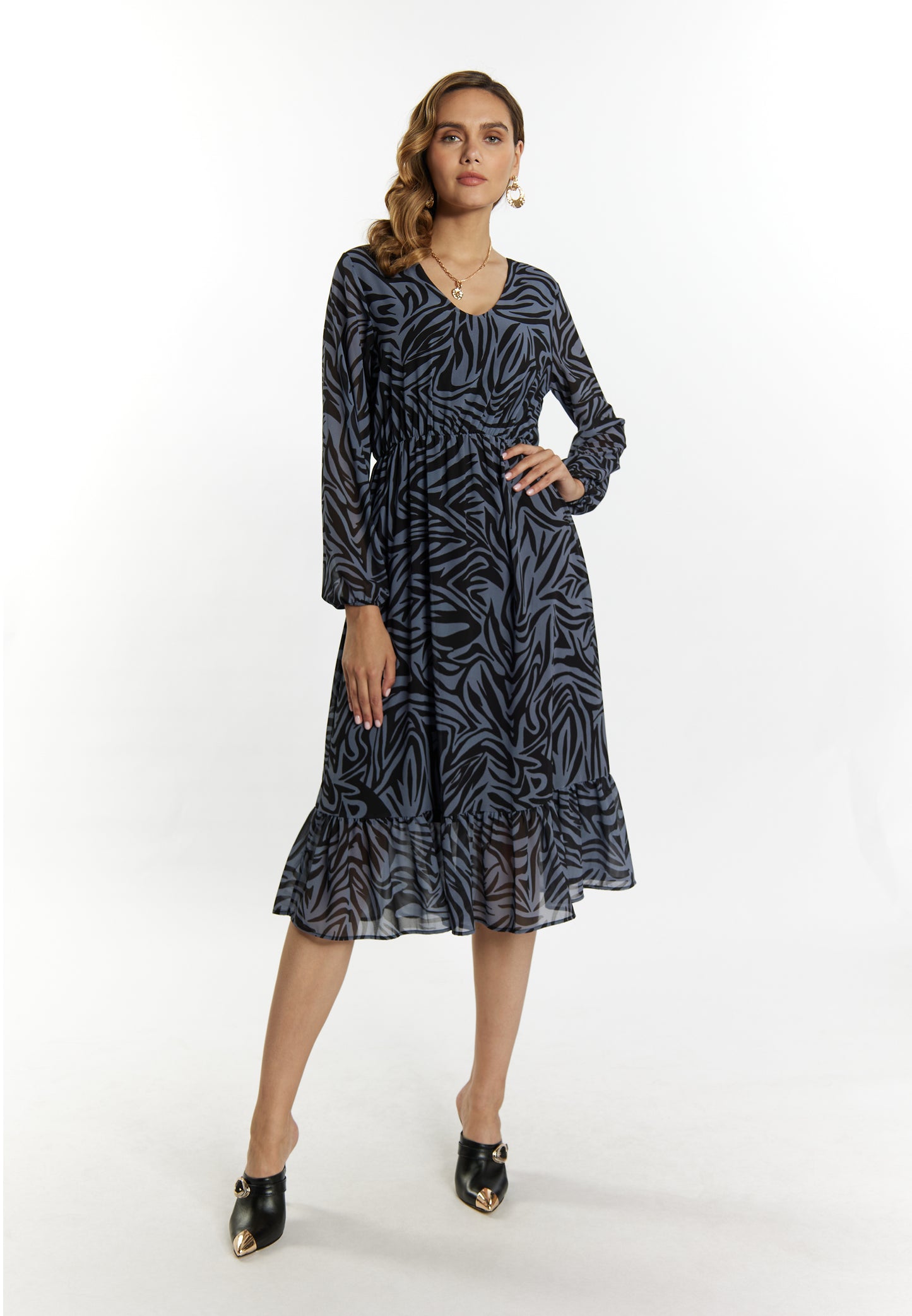 faina women's faina dress zebra print