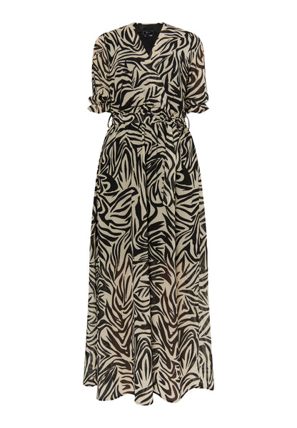 faina women's zebra print maxi dress