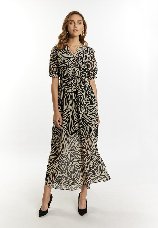 faina women's zebra print maxi dress