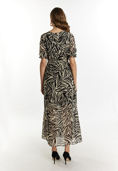 faina women's zebra print maxi dress