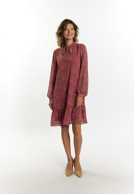 usha women's midi dress with floral print
