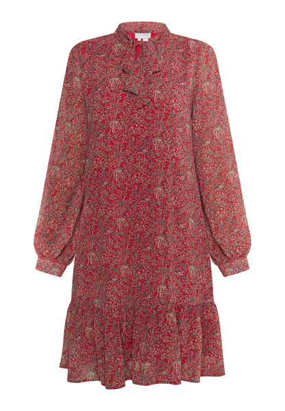 usha women's midi dress with floral print