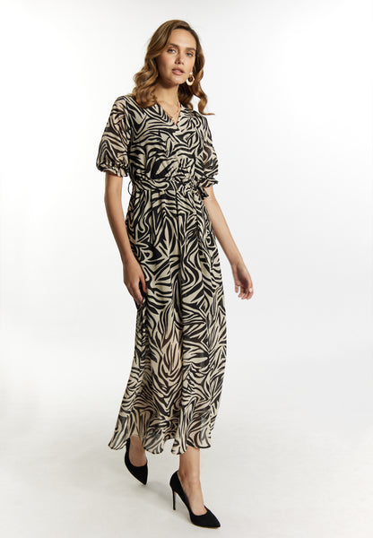 faina women's zebra print maxi dress