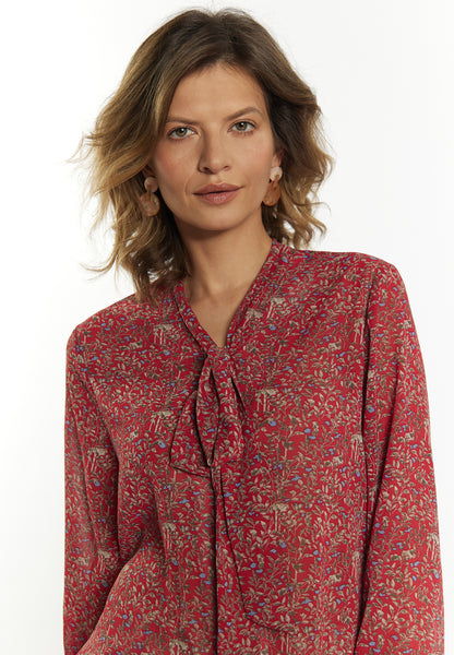 usha women's tie neck blouse