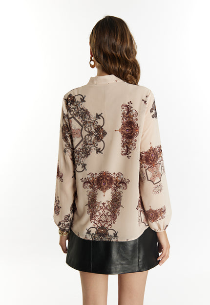 faina Women's Blouse With Baroque Print