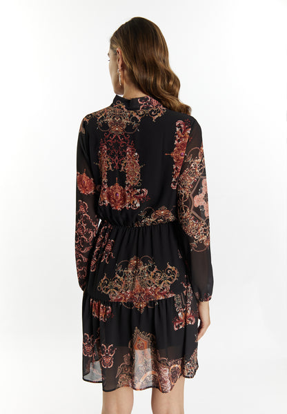 faina women's dress with baroque print