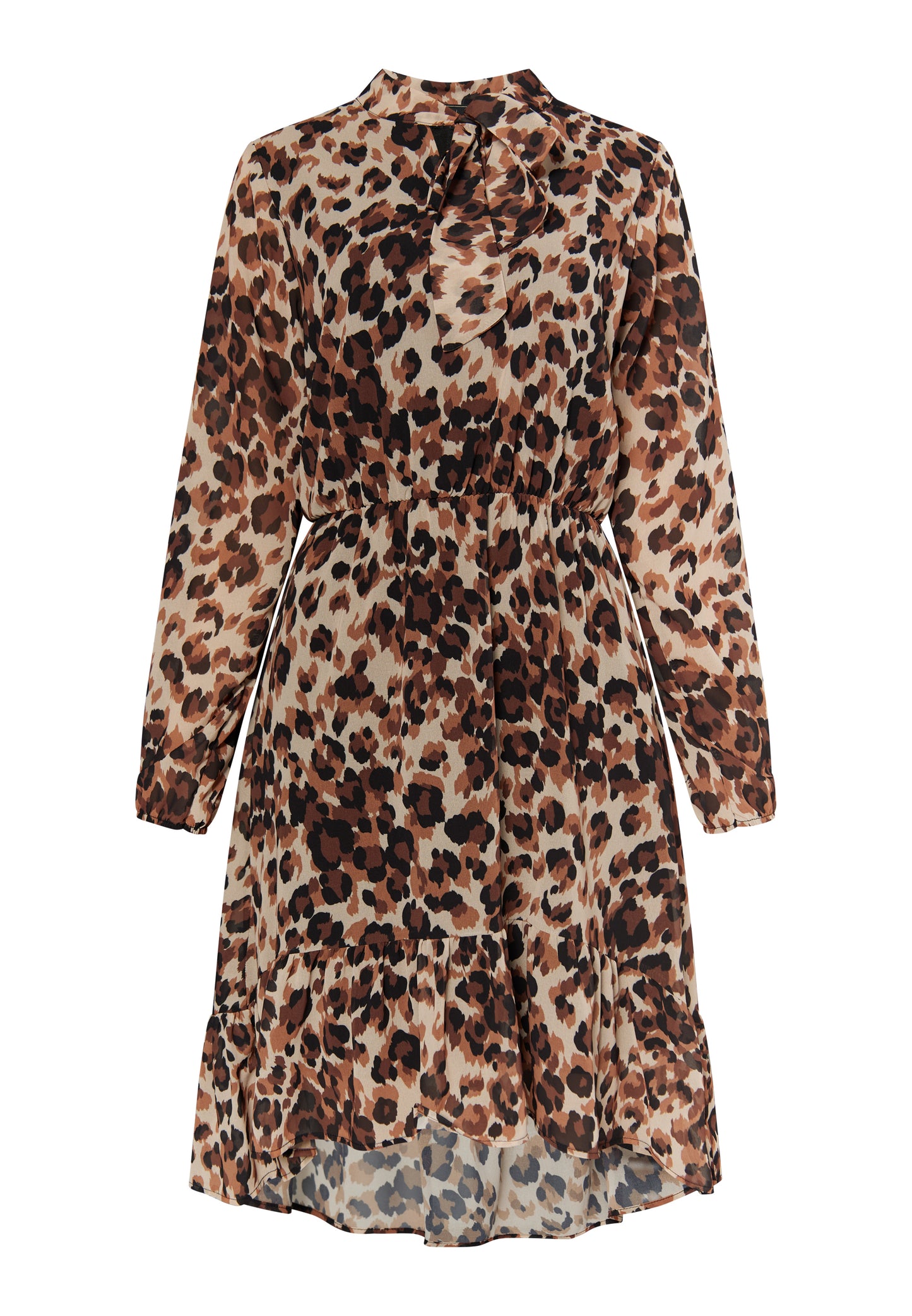 faina women's dress with leopard print
