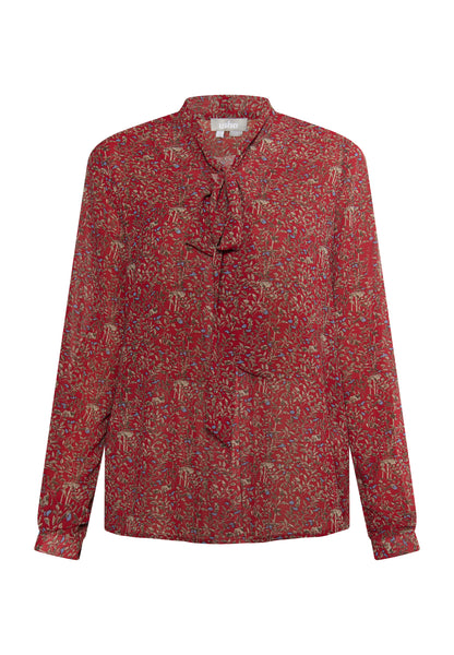 usha women's tie neck blouse