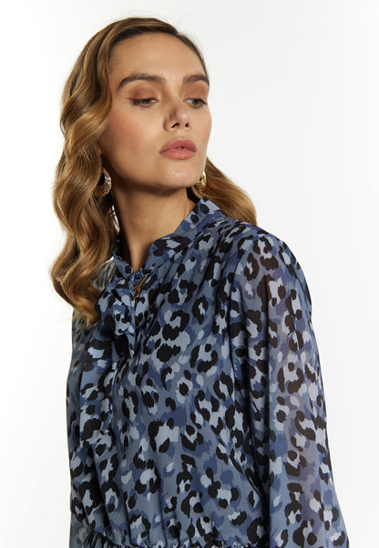 faina women's dress with leopard print