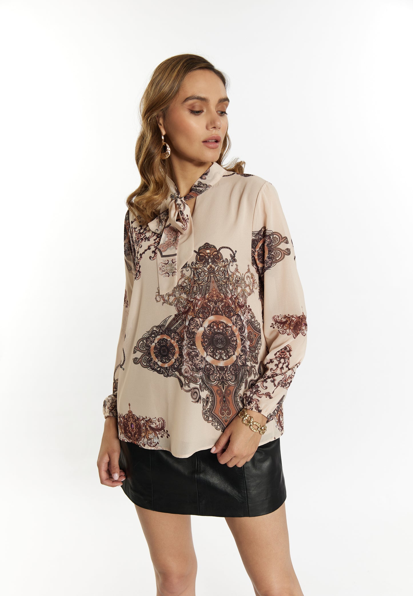 faina women's blouse with baroque print