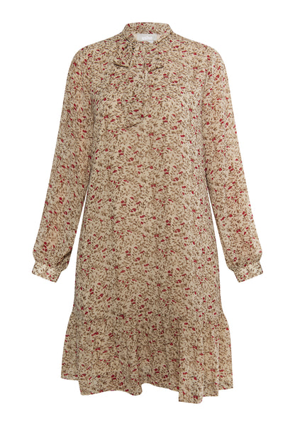 usha women's midi dress with floral print