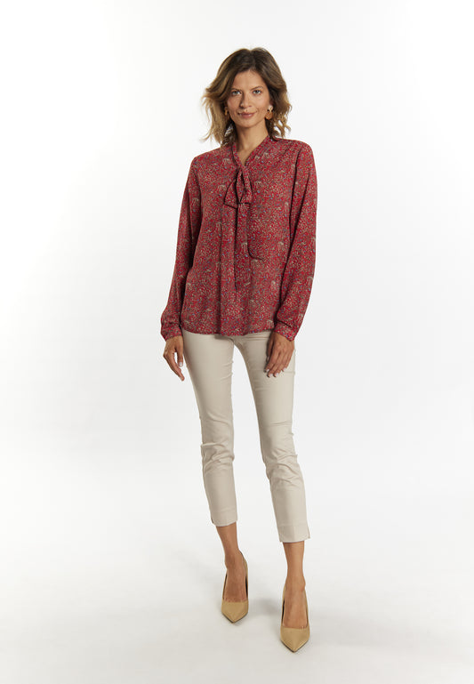 usha women's tie neck blouse
