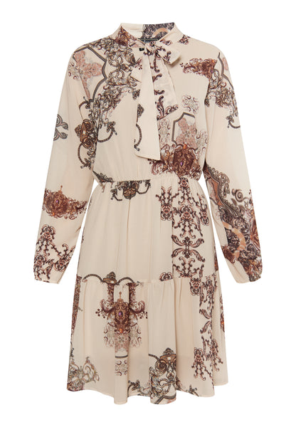 faina women's dress with baroque print