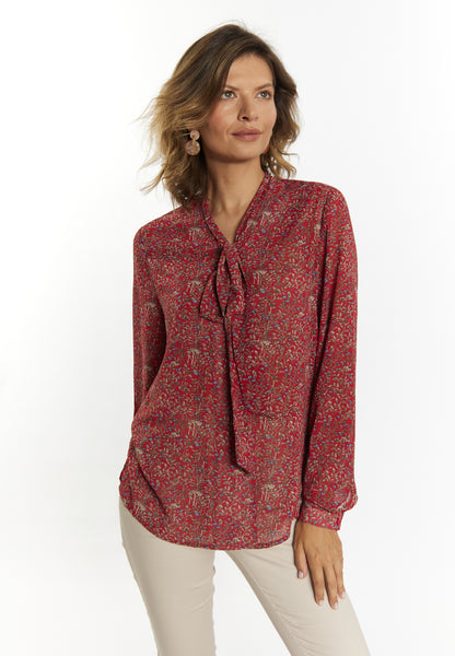 usha women's tie neck blouse