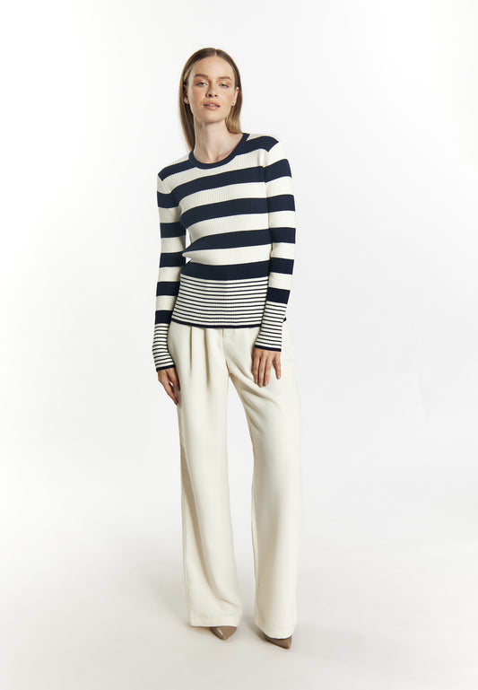 DreiMaster Klassik damski sweter dzianinowy