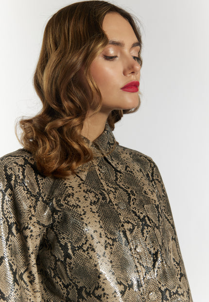 faina Women's Leather Shirt
